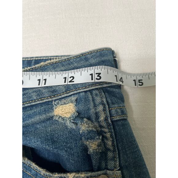 AMO Babe w/ hem denim jeans wash: thrifted with destroy size 26 - Picture 6 of 9